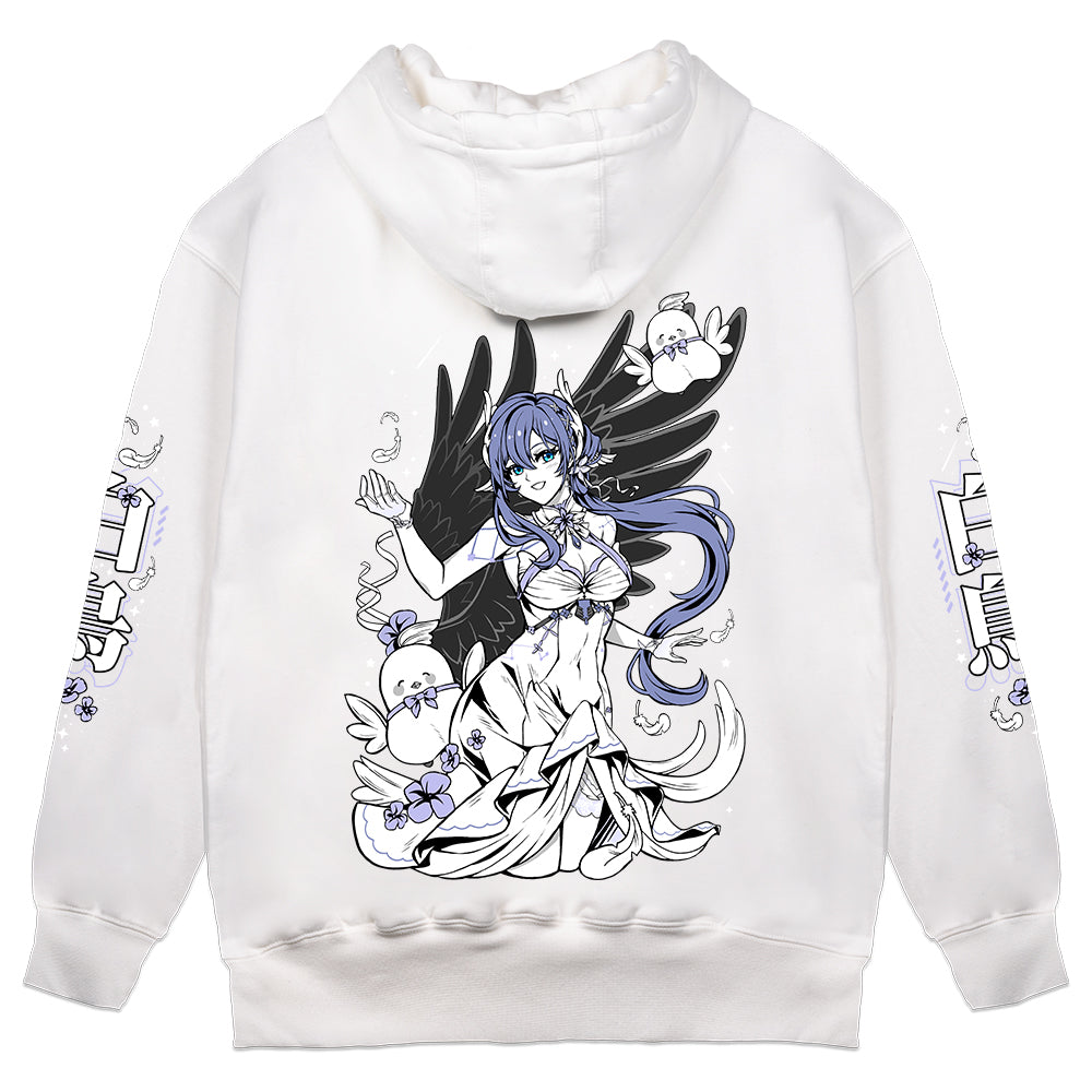 Esteria Hoshiko Feather Fall Hoodie - White