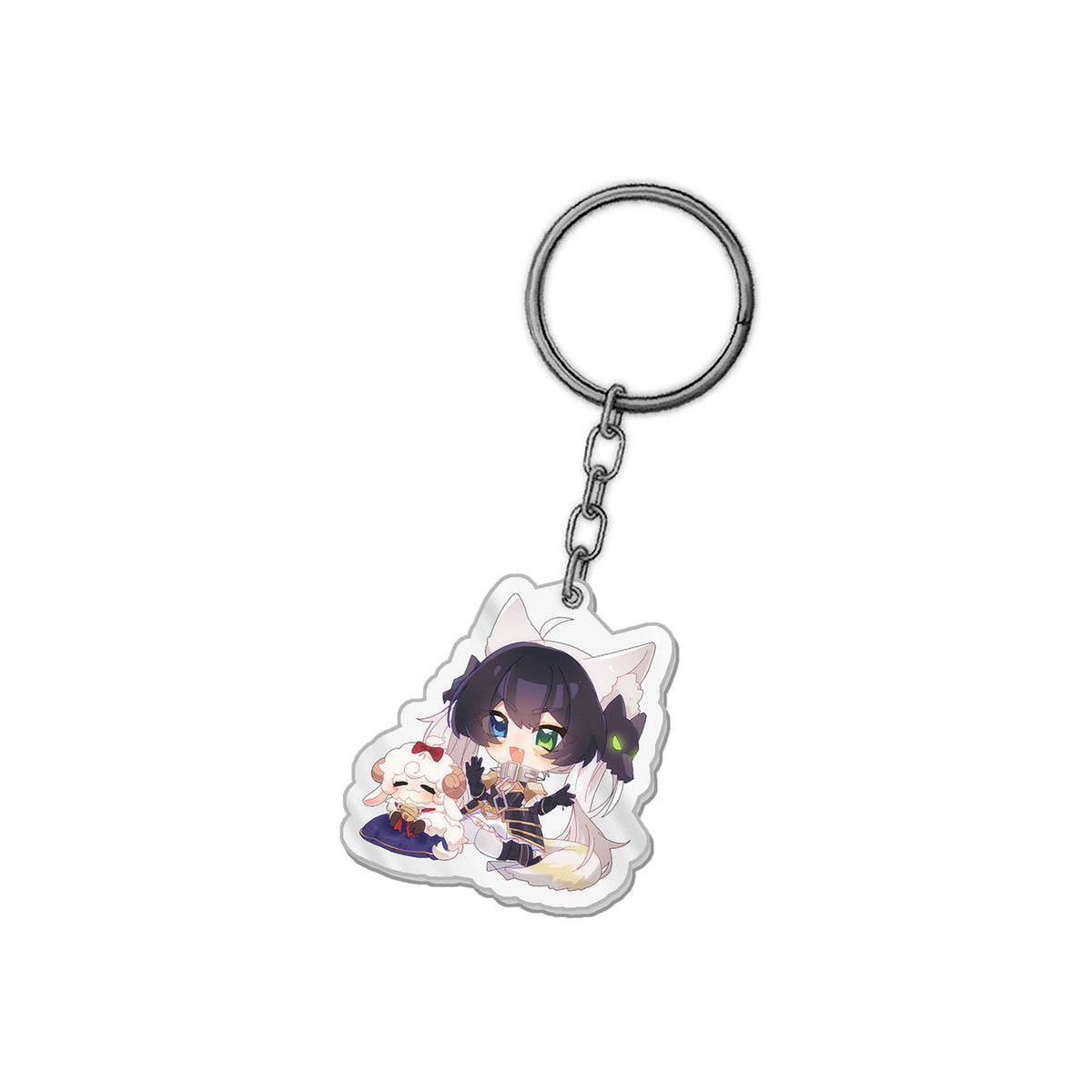 Winterwolve "Small Winty & Sheep" Acrylic Keychain
