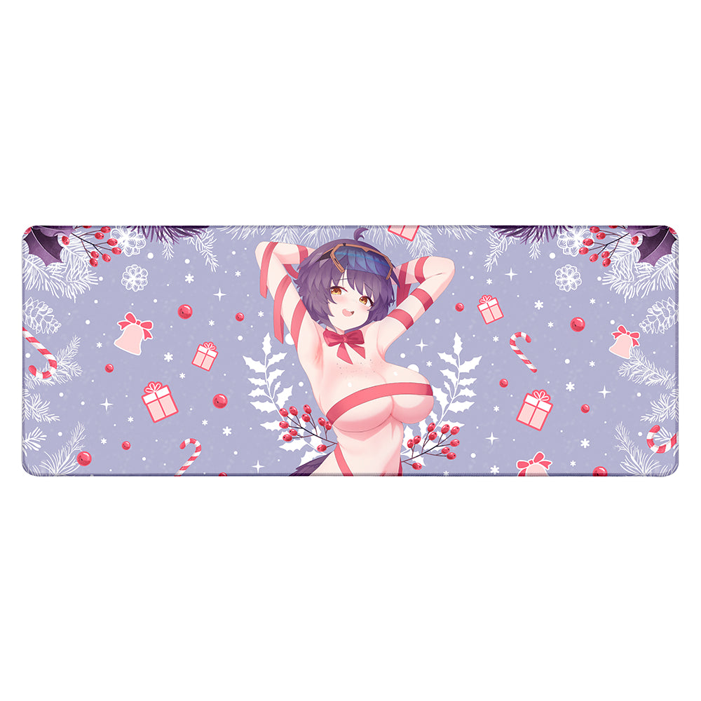 FrostedFricks Wrapped Up with a Bow XL Mousepad