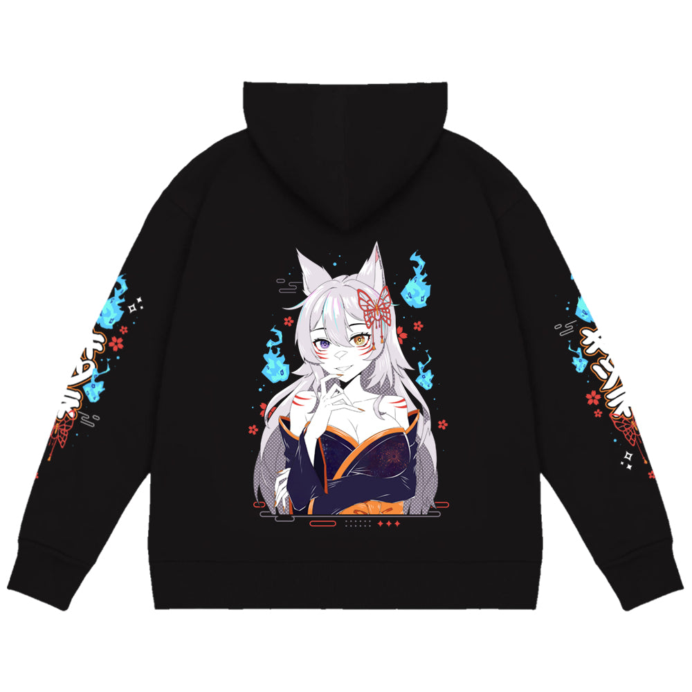 TsukiFoxGirl Zip Up Hoodie