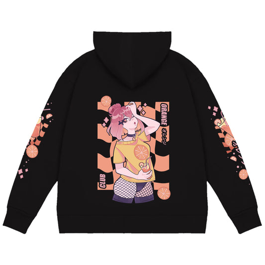 LUCIDIT.Y Orange Club Zip Up Hoodie