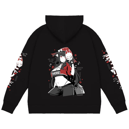 cherri_vt "Kitsune Mask" Zip Up Hoodie