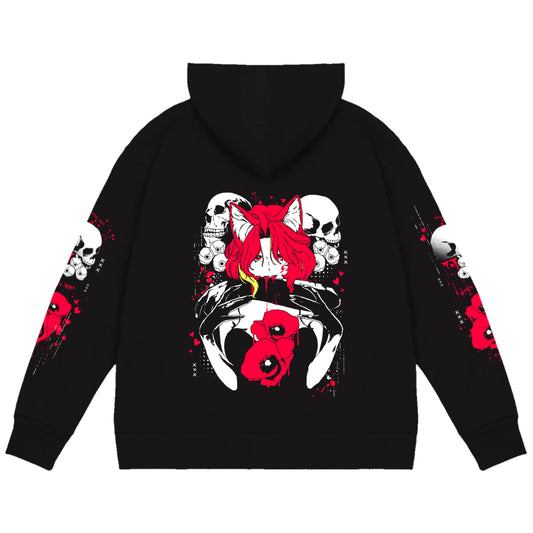Poppy Soleil "Bloody Poppies" Zip Up Hoodie