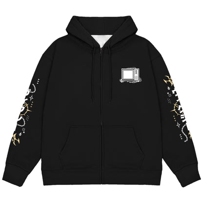 Vixie Vexed "Demon on the Wire" Zip Up Hoodie