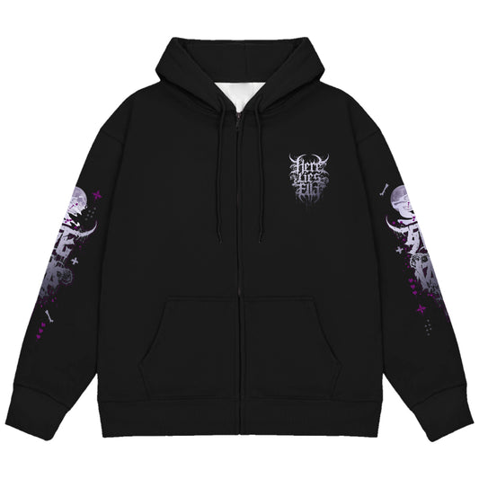 HereLiesElla Zip Up Hoodie