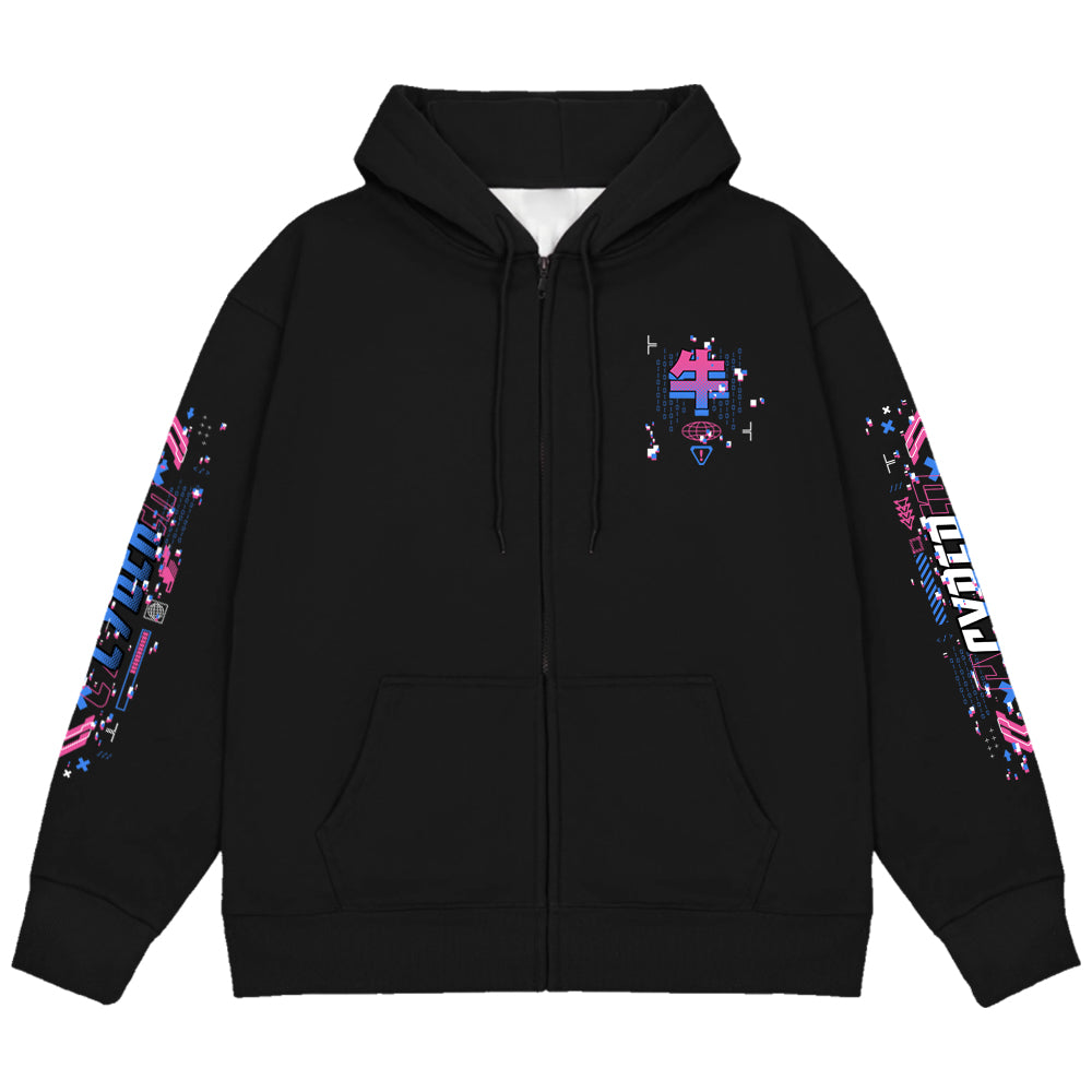 EuphoriaPlays "CyberCow" Zip Up Hoodie