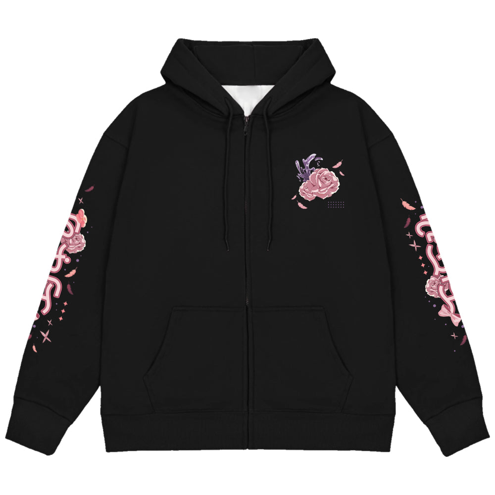 Andreia Herz "Beachside Birbs" Zip Up Hoodie