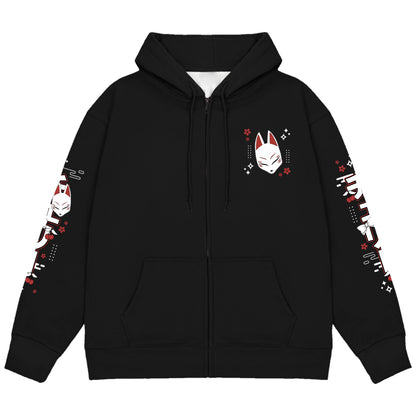 cherri_vt "Kitsune Mask" Zip Up Hoodie