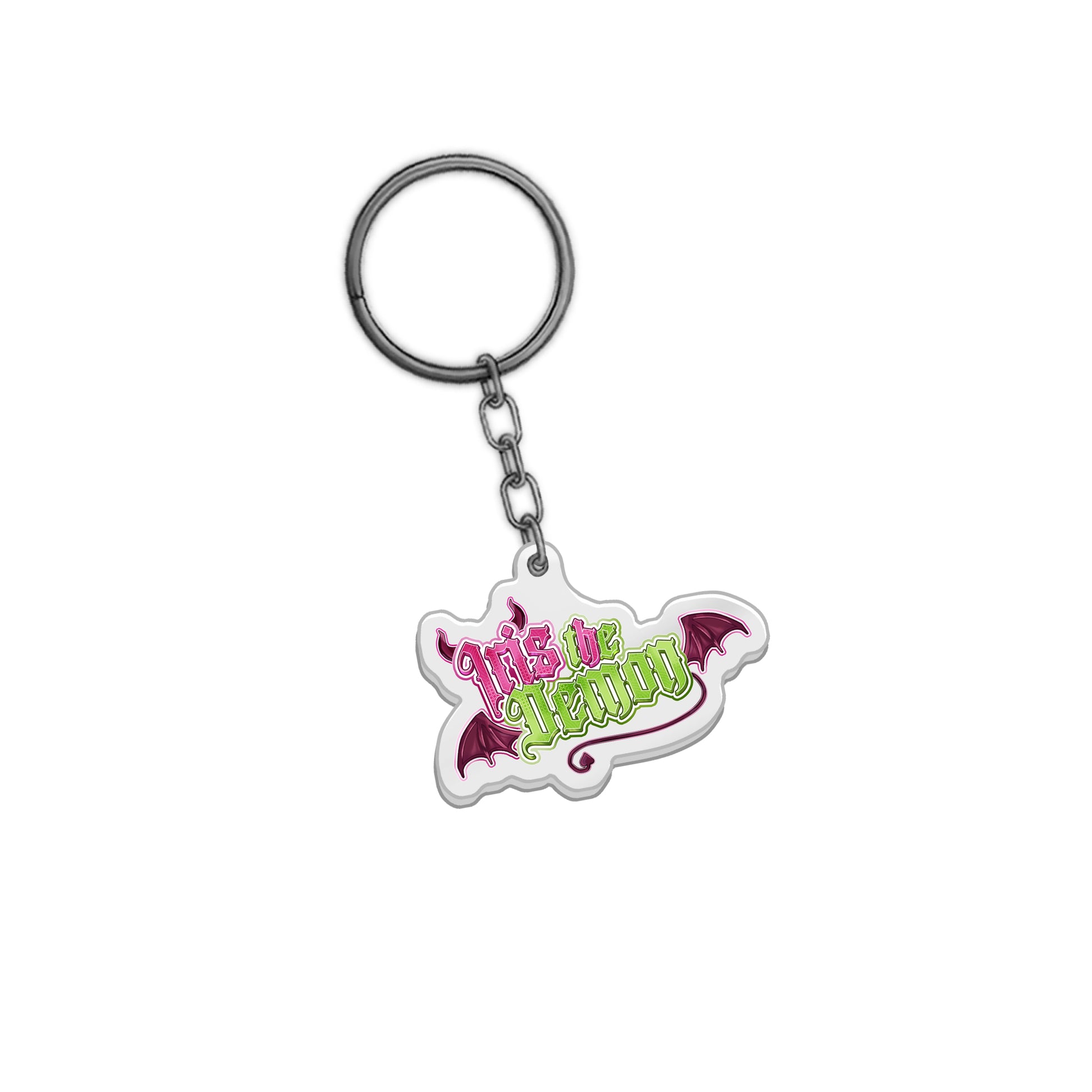 iris_demon_ "Demonic Logo" Keychain
