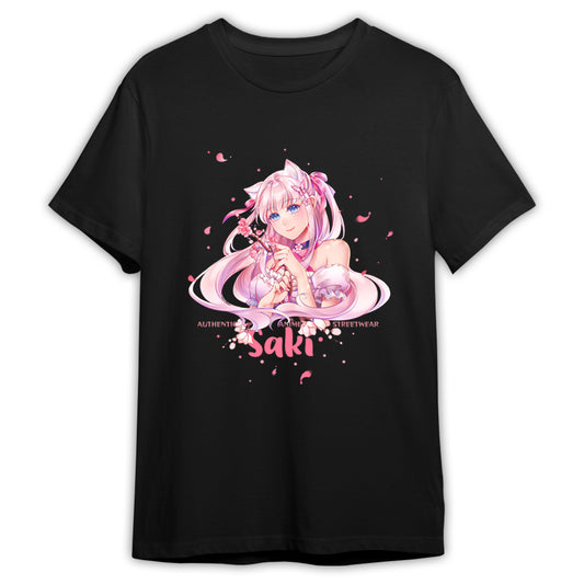 Saki Cherry Blossom Streetwear T-Shirt