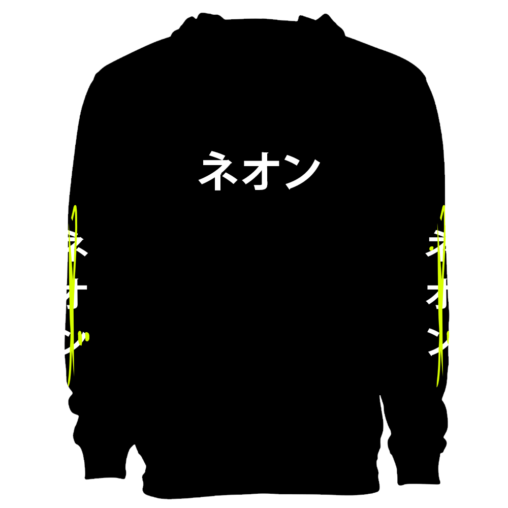 Neon Graffiti Japanese Streetwear Hoodie