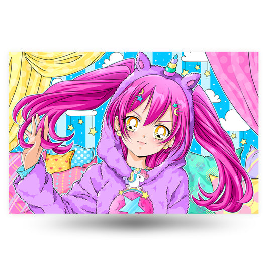 Tsundere Pajamas Anime Poster