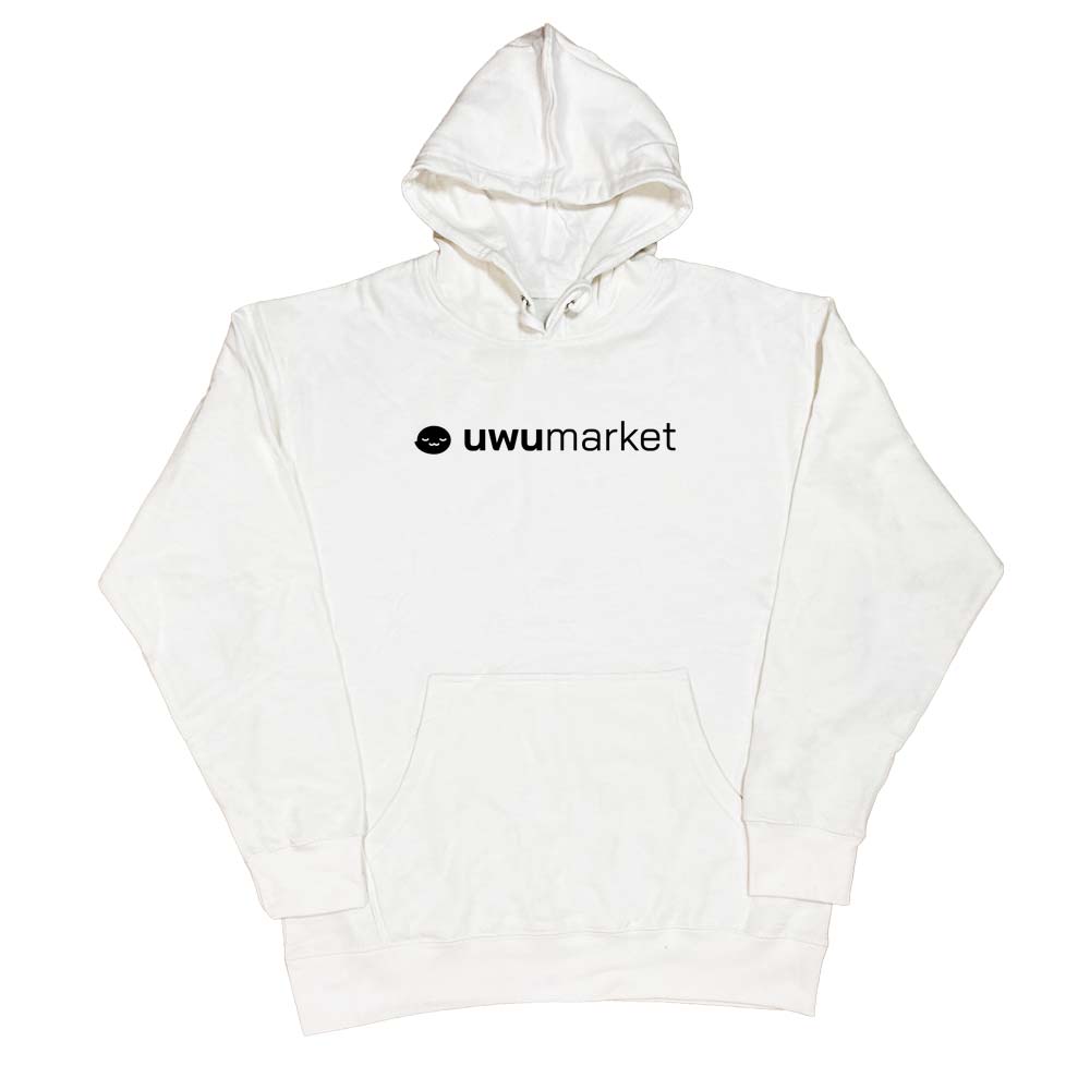 UwU Market Logo White Hoodie