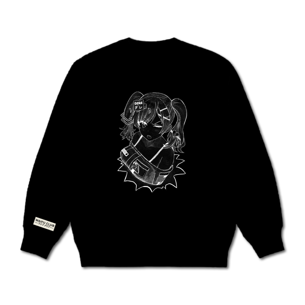 Waifu Club Chalkboard Crewneck - Black