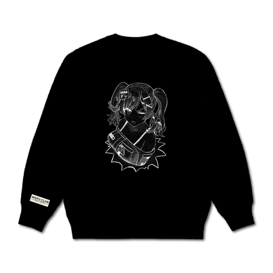 Waifu Club Chalkboard Crewneck - Black