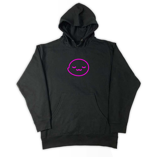 UwU Ghost Logo Outline Hoodie (Neon Pink)
