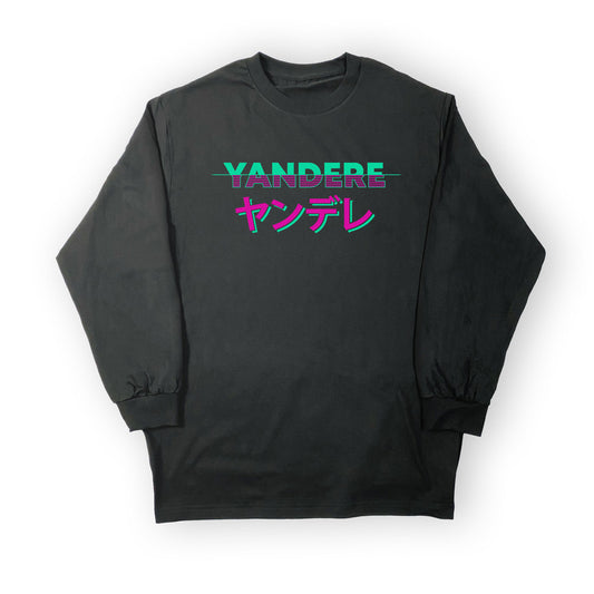Yandere Vaporwave Text Long Sleeve Tee